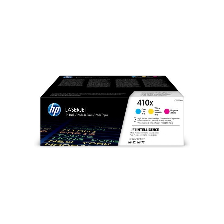HP Original 410X (CF252XM) Toner - 3-Pack Cyan, Magenta, Yellow)