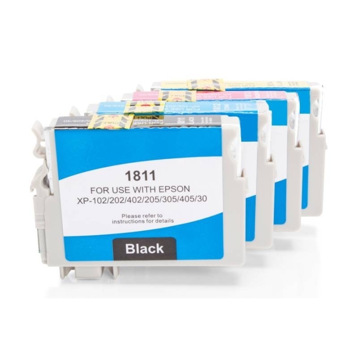 Alternativ zu Epson C13T18164010 / 18 XL Tinten Sparset CMYK (4 Stück)