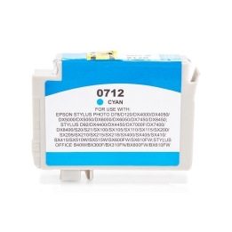 Alternativ zu Epson C13T07124010 / C13T07124012 / T0712 Tinte Cyan
