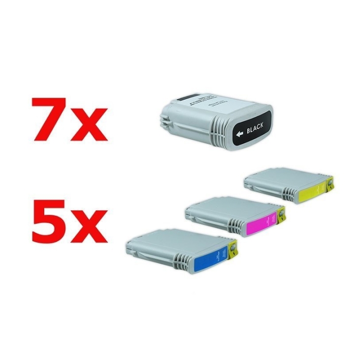 Alternativ zu HP Nr 88 XL Tinten Sparset (7xBK, je 5xC,M,Y) 22 Stück