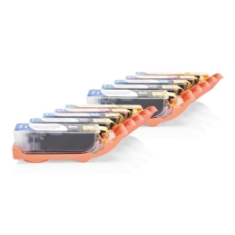 Alt. zu Canon CLI-521 Tinten Sparset (je2xFBK,BK,C,M,Y) 10 Stück mit Chip