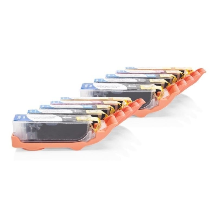 Old Canon CLI-521 ink saving set (je2xFBK,BK,C,M,Y) 10 pieces with chip