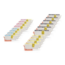 Alternativ zu Epson C13T26364010 / C13T26364012 / 26 XL Multipack (6xBK, je 4xC,M,Y) 18 Stück
